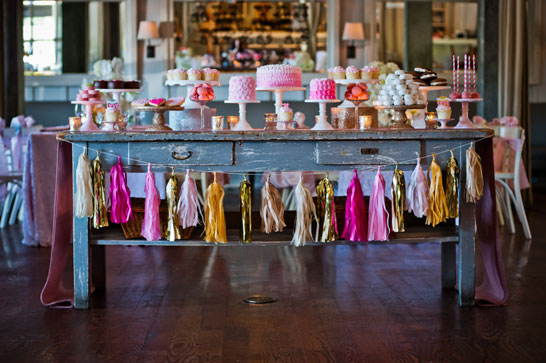 Pink & Gold Valentine's Dessert Table | TheCakeBlog.com