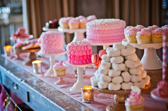 Pink & Gold Valentine's Dessert Table | TheCakeBlog.com