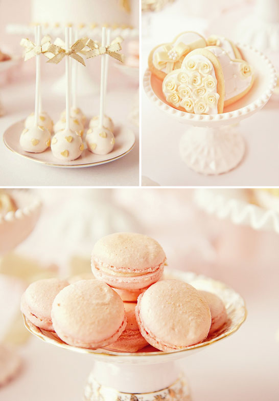 Pink & Gold Valentines Dessert Table | TheCakeBlog.com