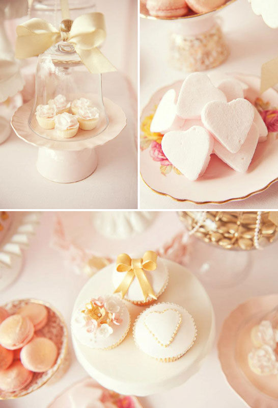 Pink & Gold Valentines Dessert Table | TheCakeBlog.com