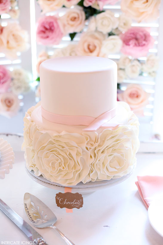 Rose Cake Display | by Intricate Icings | #PinkWeek on TheCakeBlog.com