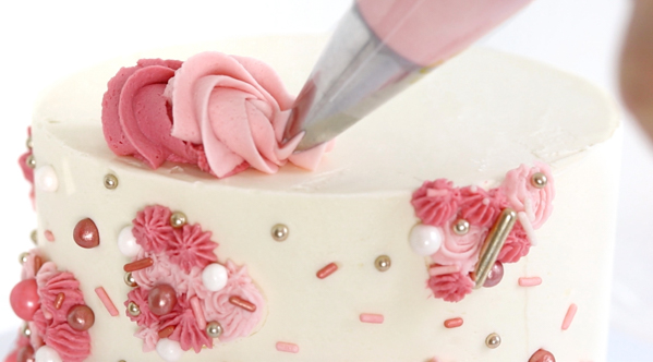 Piped Hearts Valentine's Cake | by Whitney DePaoli for TheCakeBlog.com