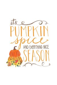 It's Pumpkin Spice Season| Free Smartphone & Desktop Wallpaper.  Also available as a free 8x10 printable  | by Jessica Kirkland for TheCakeBlog.com