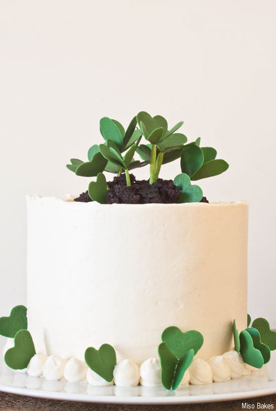 Shamrock Cake Tutorial by Miso Bakes | TheCakeBlog.com