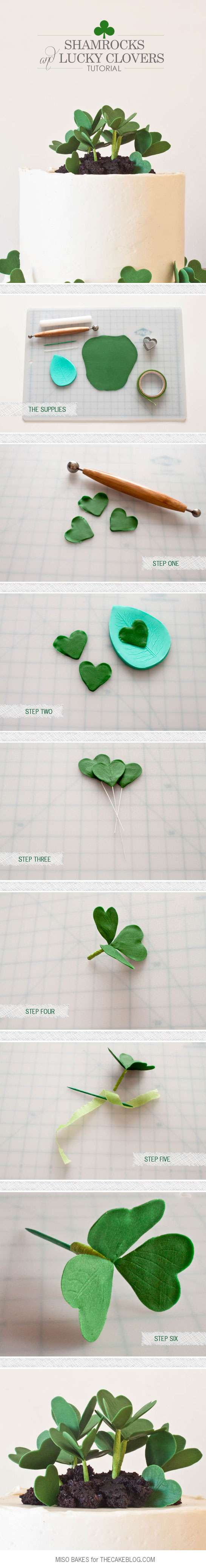 Shamrock Cake Tutorial by Miso Bakes | TheCakeBlog.com