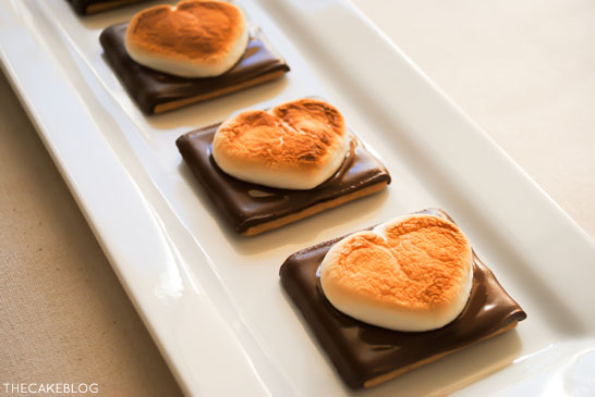 Heart Shaped S'more Cookies!! A super easy, 3 ingredient Valentines treat that takes less than 10 minutes! | by Carrie Sellman for TheCakeBlog.com