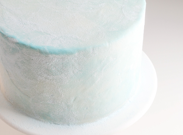 Sueded Buttercream Cake with Sprinkle Snowflakes | by Erin Gardner for TheCakeBlog.com #cake #winter #christmas #christmasdessert