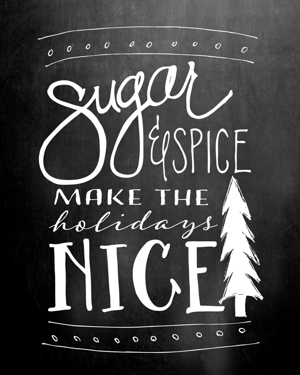 Decorate for the holidays with this free download | Sugar & Spice original artwork | by Jessica Kirkland for TheCakeBlog.com