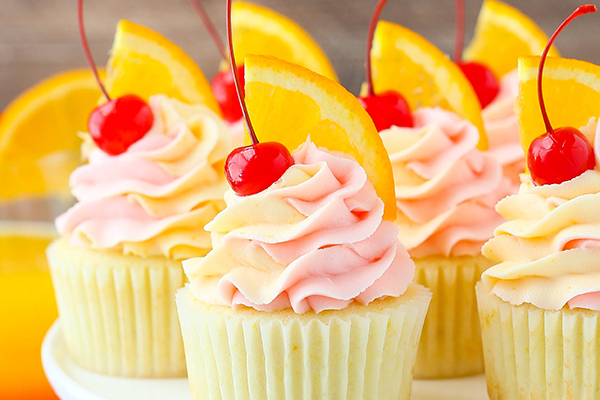 Tequila Sunrise Cupcake Recipe | by Lindsay Conchar for TheCakeBlog.com