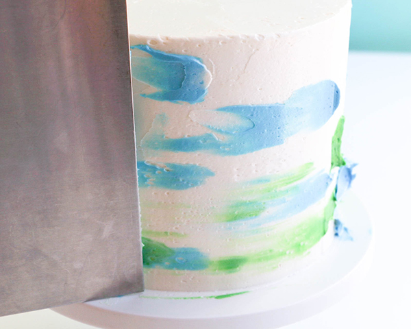 Watercolor Cake - how to make a watercolor buttercream cake | by Erin Gardner for TheCakeBlog.com