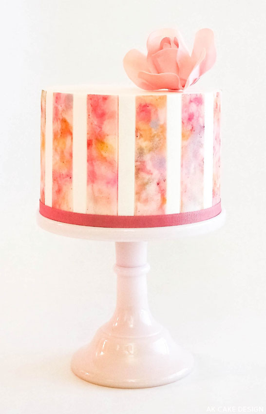 How to paint a Watercolor Cake | by Allison Kelleher for TheCakeBlog.com