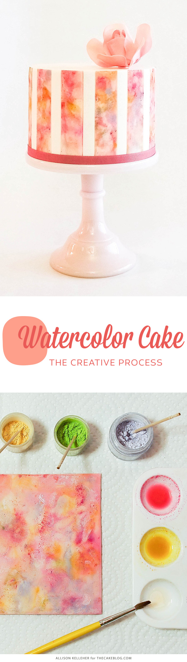 How to paint a Watercolor Cake | by Allison Kelleher for TheCakeBlog.com