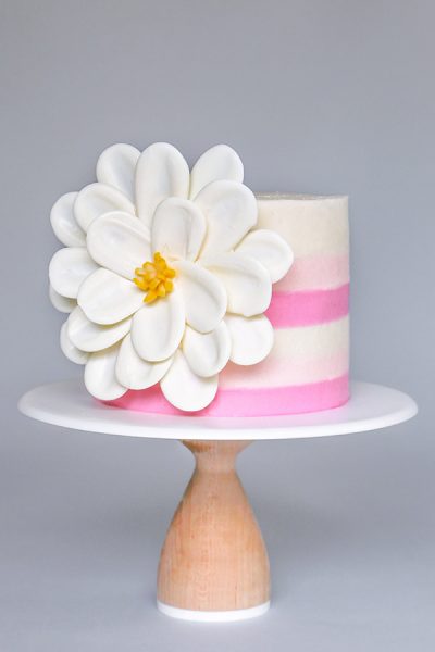 White Chocolate Flower Cake